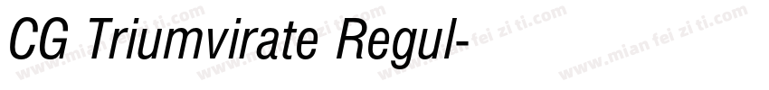 CG Triumvirate Regul字体转换